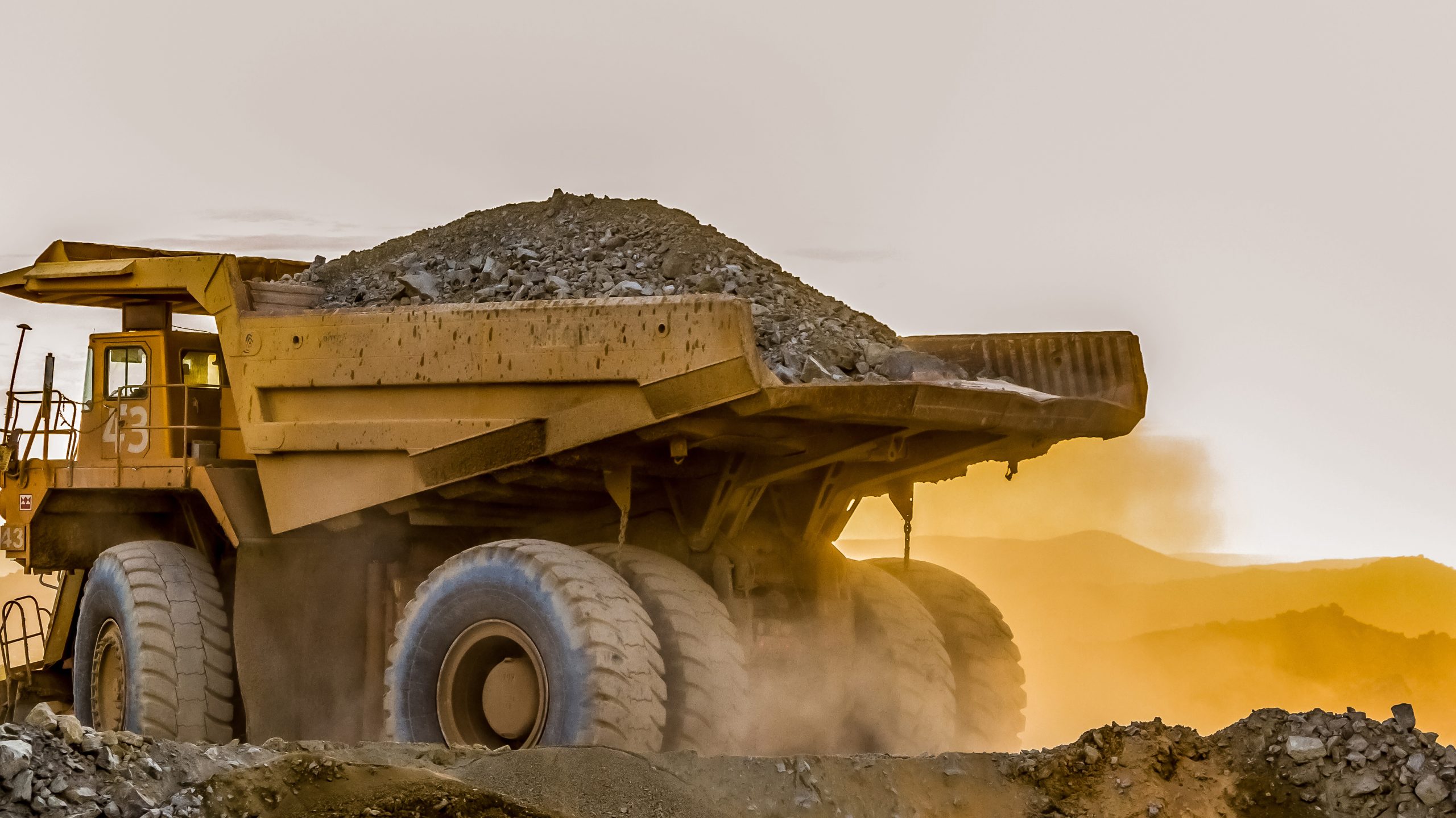 Heavy truck at a mining site